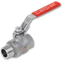 4432 - Zetco AGA Approved 2-Piece Stainless Steel Ball Valve NPT M&amp;F Lockable
