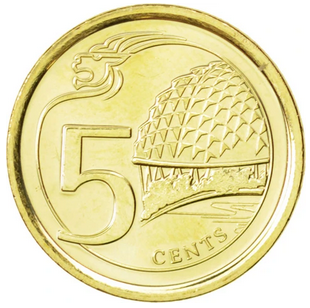 Singapore 5 cent coin