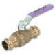 6190 - Zetco WaterMarked DZR Brass Press-fit x Press-fit Lilac Lever Handle